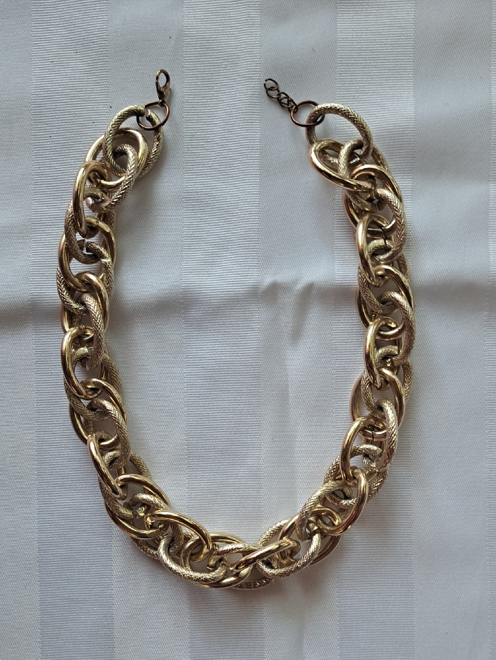 Gold Chain Link Statement Necklace